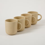 Bloomhouse Corsica Clay 4pc 18oz Mug Set - Reactive Glaze - Stoneware - Gift Box w/ Remailer