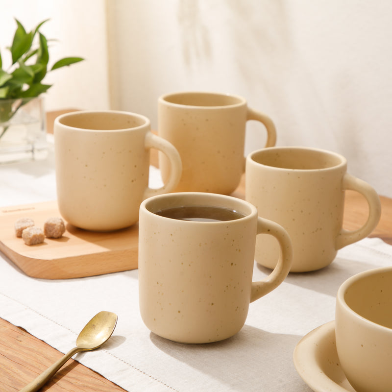 Bloomhouse Corsica Clay 4pc 18oz Mug Set - Reactive Glaze - Stoneware - Gift Box w/ Remailer