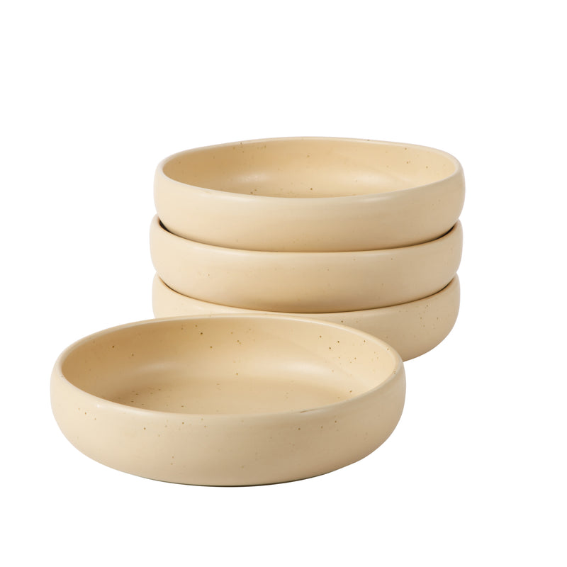 Bloomhouse Corsica Clay 4pc 9" Dinner Bowl Set - Reactive Glaze - Stoneware - Gift Box w/ Remailer