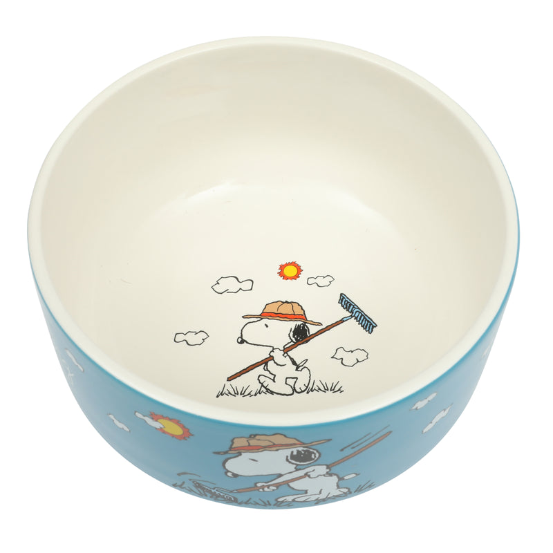 Peanuts Snoopy's Garden Patch 6pc 5.5" Stackable Bowl Set - Asst Designs - Round - Decorated - Stoneware - Gift Box w/ RM