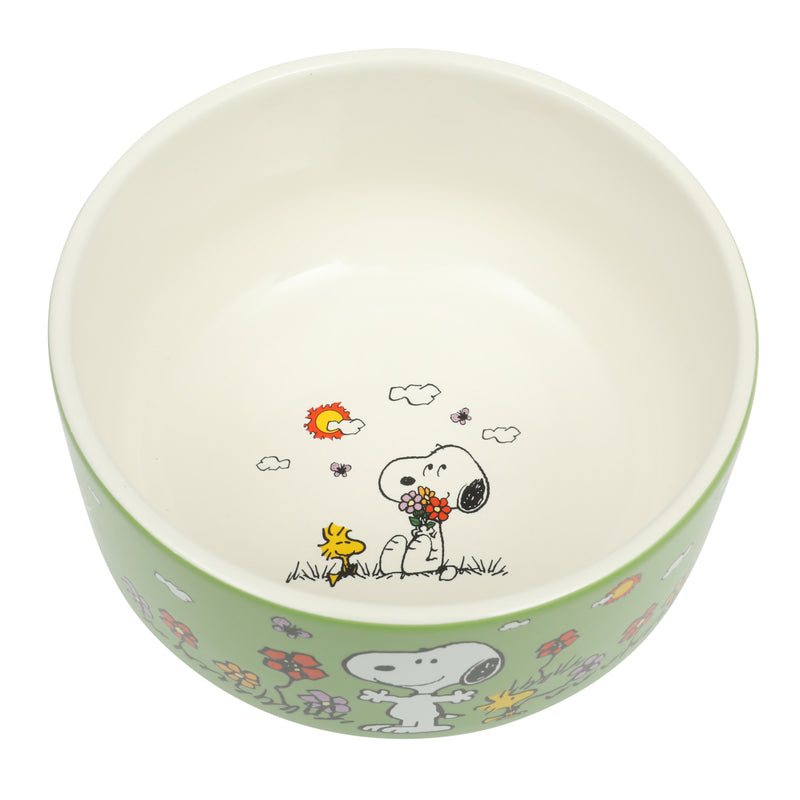 Peanuts Snoopy's Garden Patch 6pc 5.5" Stackable Bowl Set - Asst Designs - Round - Decorated - Stoneware - Gift Box w/ RM