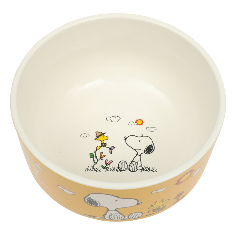 Peanuts Snoopy's Garden Patch 6pc 5.5" Stackable Bowl Set - Asst Designs - Round - Decorated - Stoneware - Gift Box w/ RM