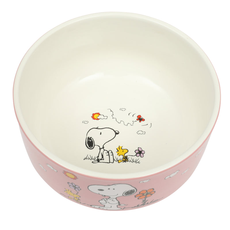 Peanuts Snoopy's Garden Patch 6pc 5.5" Stackable Bowl Set - Asst Designs - Round - Decorated - Stoneware - Gift Box w/ RM