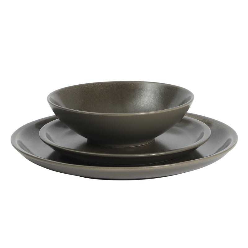 Gibson Elite Lakecrest 12pc Stoneware Dinnerware Set - Factory Remailer