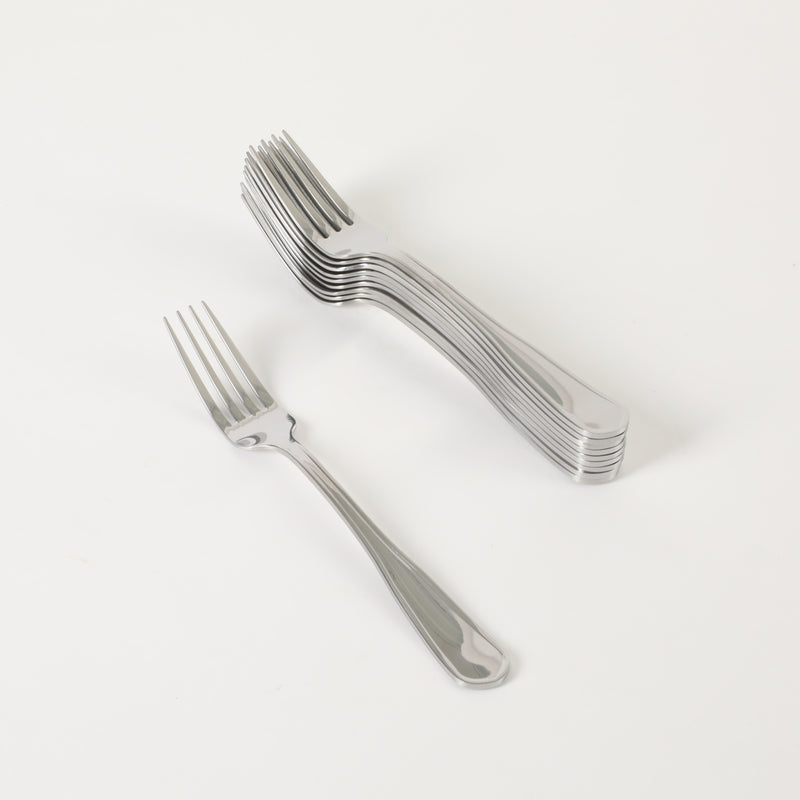 Martha Stewart Alness 10pc Stainless Steel Dinner Fork Set - Mirror Polished - Gift Box (Open Window)