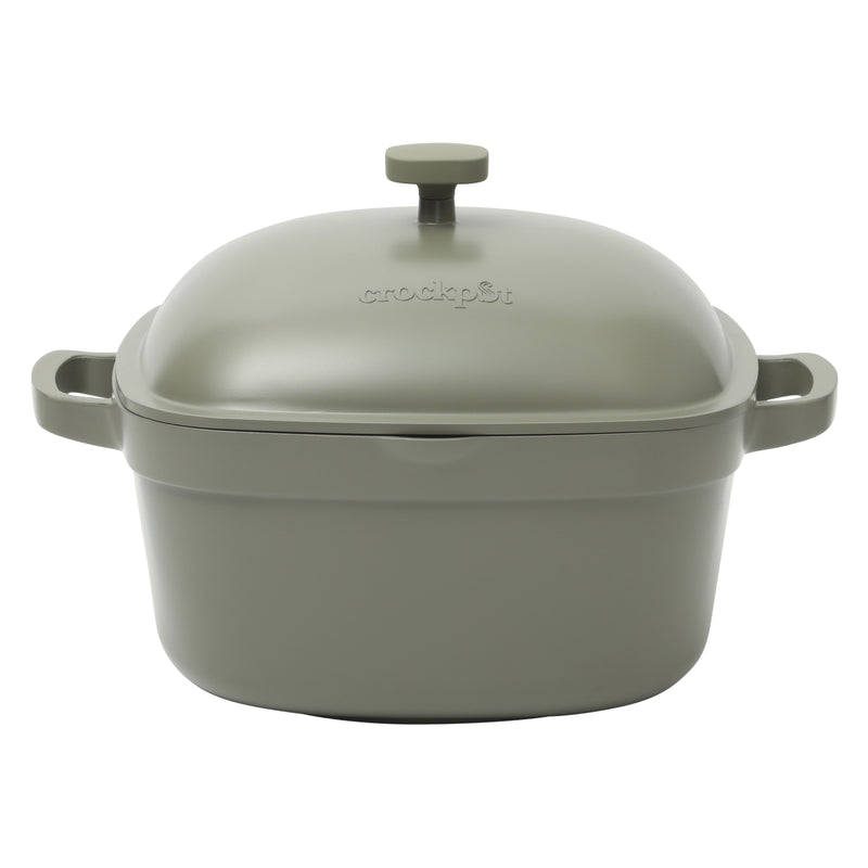 Crock-Pot Northvale 5.2qt Cast Aluminum Dutch Oven w/ Lid - Square - Nonstick Ceramic Interior - Induction - Gift Box w/ Remailer