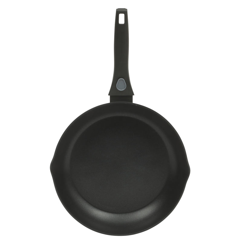 Oster Smarthandle Advance 3pc Forged Aluminum 11" & 9" FryingPan Setw/ Detachable Handle - Matte Black - Non-Stick Interior- Induction Base - Bakelite Handle - Gift Box (Open Window)