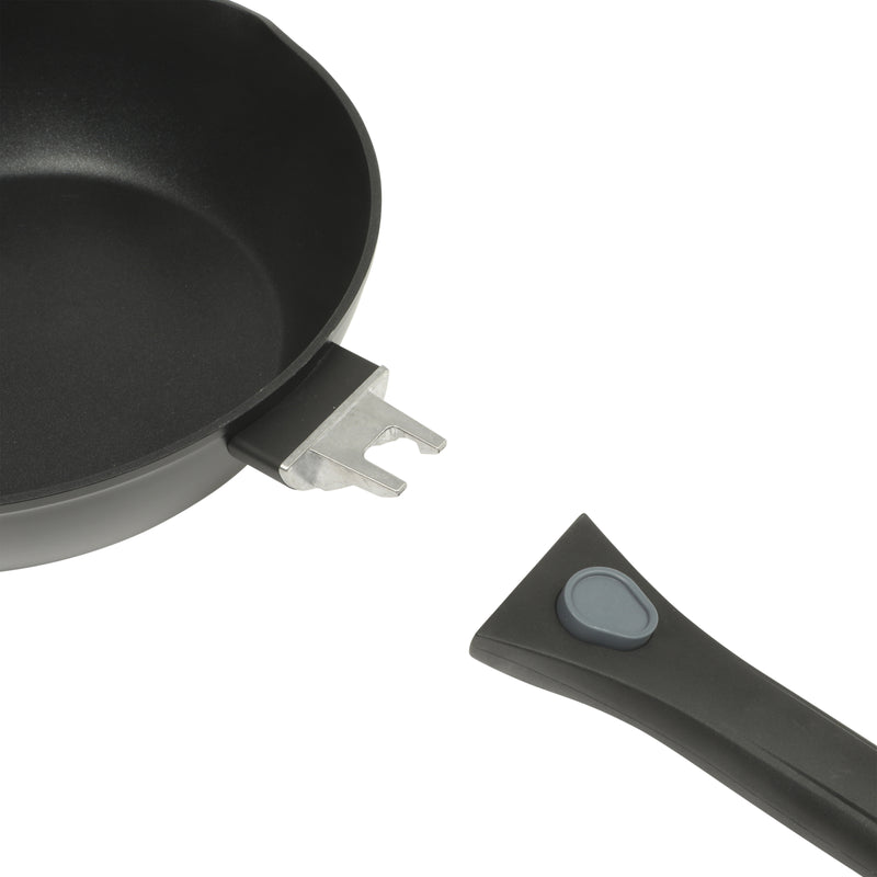 Oster Smarthandle Advance 13pc Forged Aluminum Cookware Combo Set - Ceramic Non-Stick Interior - Induction Base - Detachable Bakelite Handle - Gift Box
