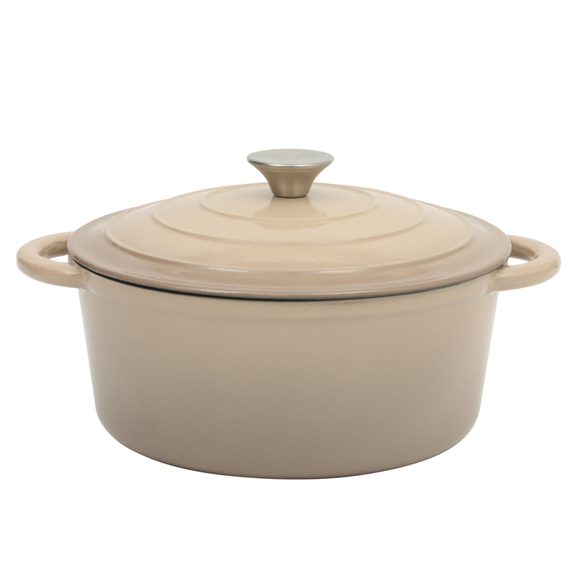 Gibson Home Addlestone 5 qt Enamel Cast Iron Dutch Oven w/ Lid - Round -Stainless Steel Hollow Knob - Color Sleeve