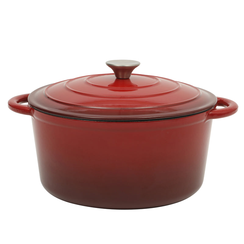Gibson Home Addlestone 7qt Enamel Cast Iron Dutch Oven w/ Lid - Round - Stainless Steel Hollow Knob - Color Sleeve