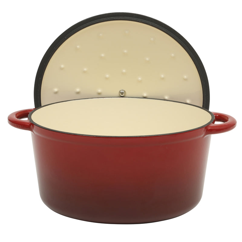 Gibson Home Addlestone 7qt Enamel Cast Iron Dutch Oven w/ Lid - Round - Stainless Steel Hollow Knob - Color Sleeve