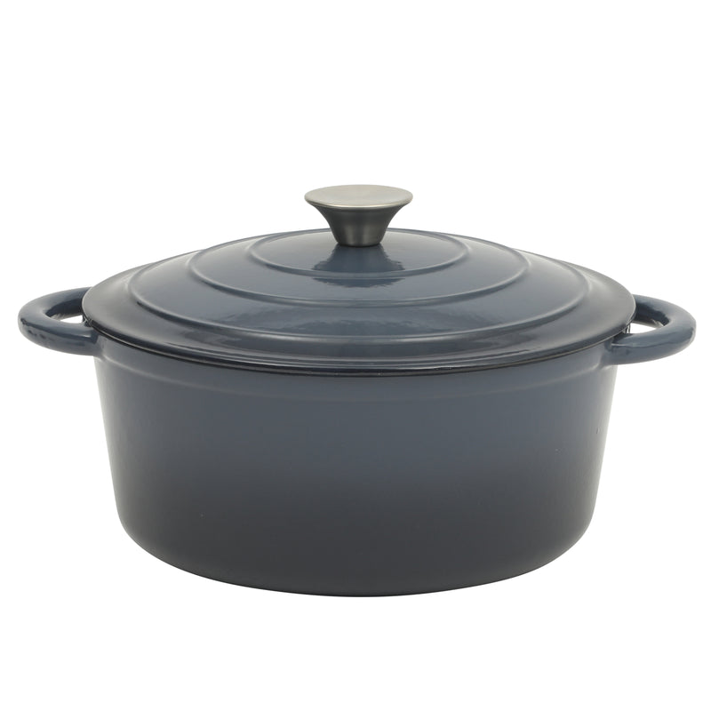 Gibson Home Addlestone 5 qt Enamel Cast Iron Dutch Oven w/ Lid - Round -Stainless Steel Hollow Knob - Color Sleeve