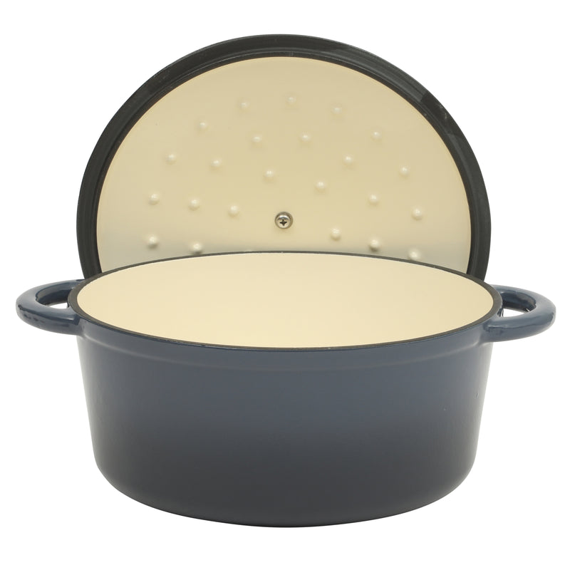 Gibson Home Addlestone 5 qt Enamel Cast Iron Dutch Oven w/ Lid - Round -Stainless Steel Hollow Knob - Color Sleeve