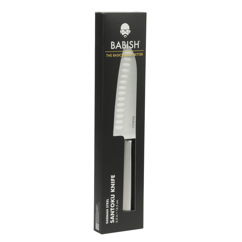 Babish 6.5" German Steel Santoku Knife - Gift Box w/ Remailer