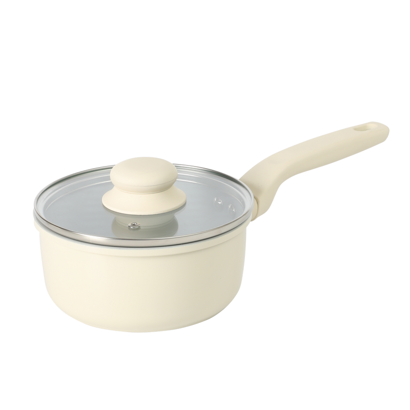 Gibson Home Barnsdall 7 pc Aluminum Cookware Set w/ Kitchen Tools - Ceramic Non-Stick Interior - Soft Touch Bakelite Handle - Gift Box