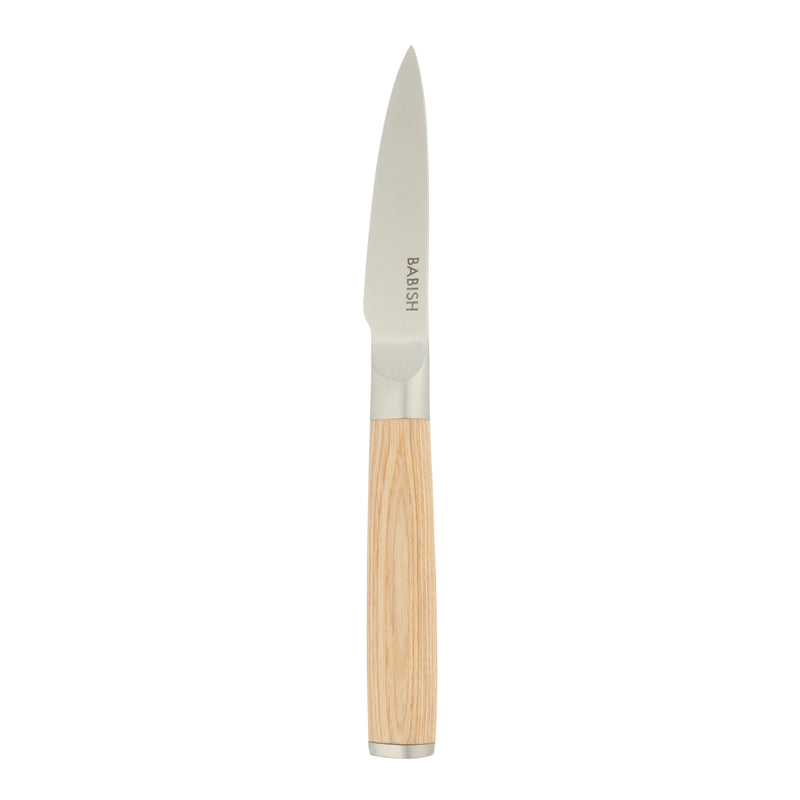 Babish 3.5" German Steel Paring Knife w/ Paka Wood Handle - Gift Box w/ Remailer