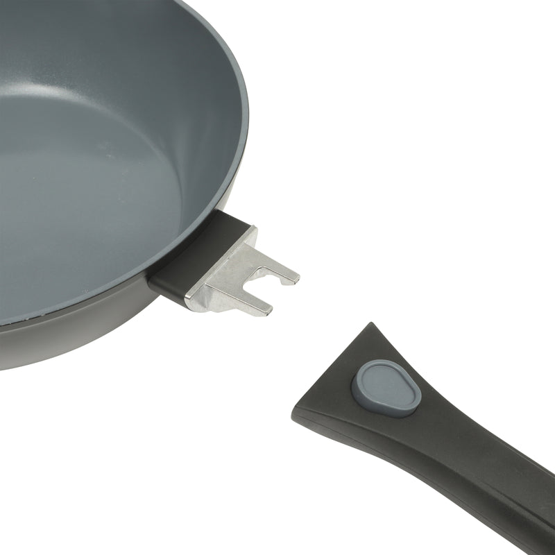 Oster Smarthandle Advance 13pc Forged Aluminum Cookware Combo Set - Ceramic Non-Stick Interior - Induction Base - Detachable Bakelite Handle - Gift Box