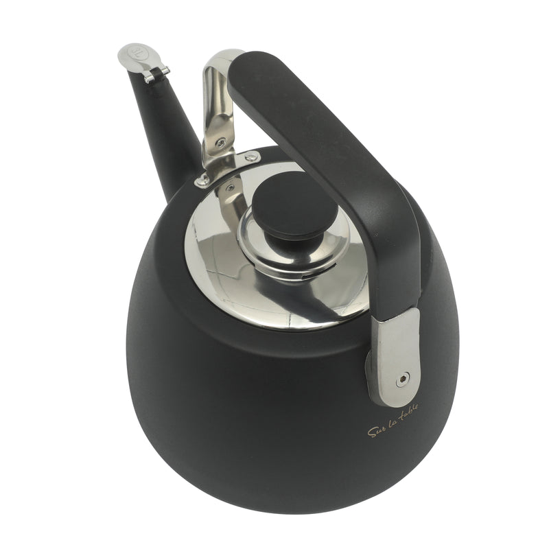 Sur la Table Kitchen Essentials Specialtea 1.9qt Stainless Steel Teakettle - Bakelite Handle & Knob - Gift Box