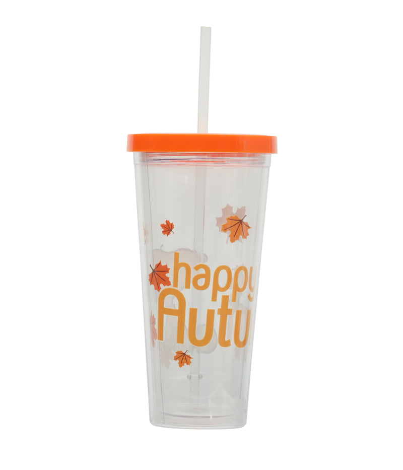 Peanuts 24oz Double Wall Plastic Tumbler w/ Lid & Straw - Open Stock w/ UPC Label