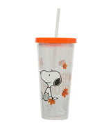 Peanuts 24oz Double Wall Plastic Tumbler w/ Lid & Straw - Open Stock w/ UPC Label