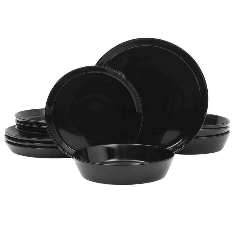 Martha Stewart Everyday Faretta 12pc Dinnerware Set - Round - Solid Color - Fine Ceramic - GBX w/ RM