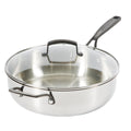 Babish - 5 Qt Saute Pan W/ Glass Lid - Ss Triply - Black Pvd Handle - Ss - Gbx With Remailer