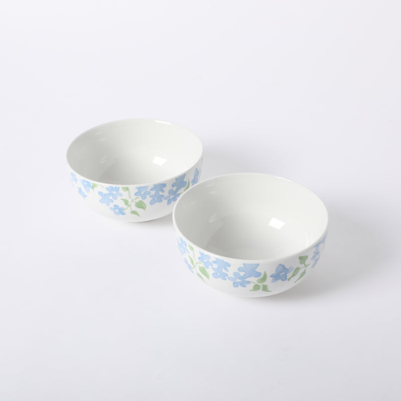 Gibson Home Garden Aisle 2pc 6" Cereal Bowl Set - Blue - Decorated - Fine Ceramic - Color Sleeve