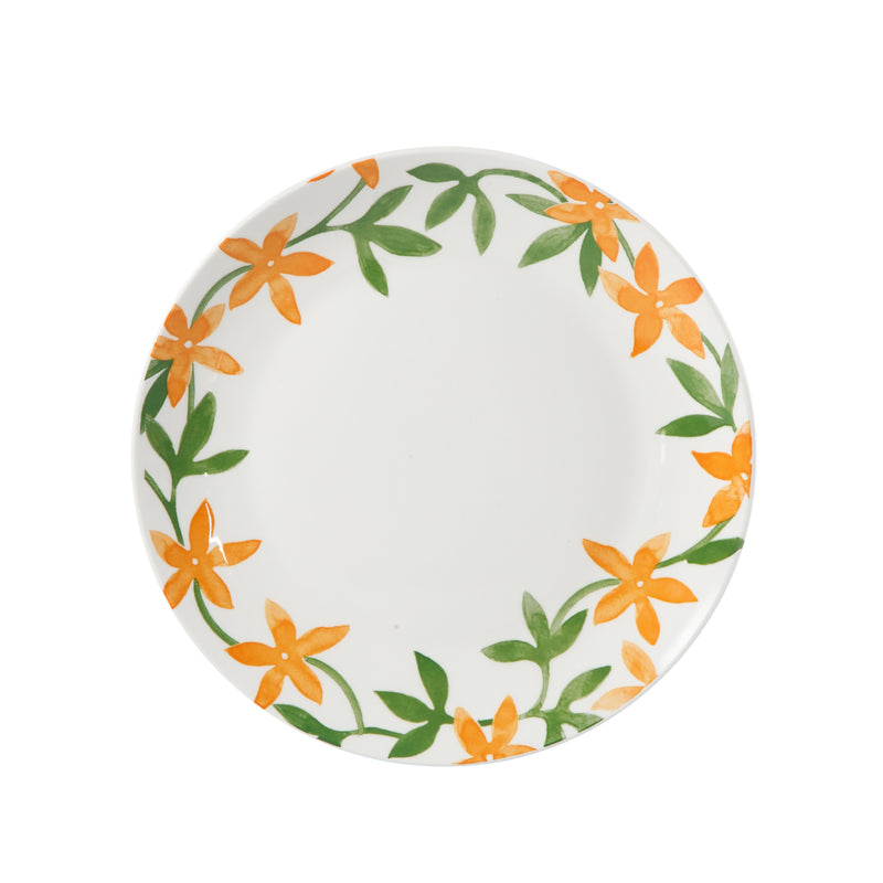 Gibson Home Surrey Hill 12pc Dinnerware Set - Yellow / Green - Decorated - Fine Ceramic - Gift Box