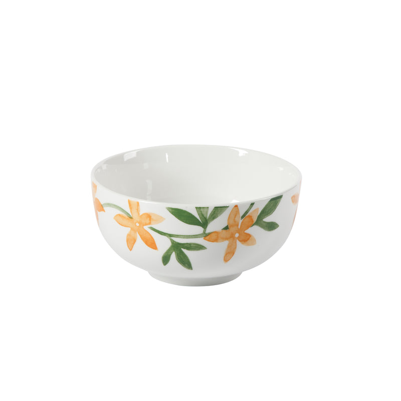 Gibson Home Surrey Hill 12pc Dinnerware Set - Yellow / Green - Decorated - Fine Ceramic - Gift Box