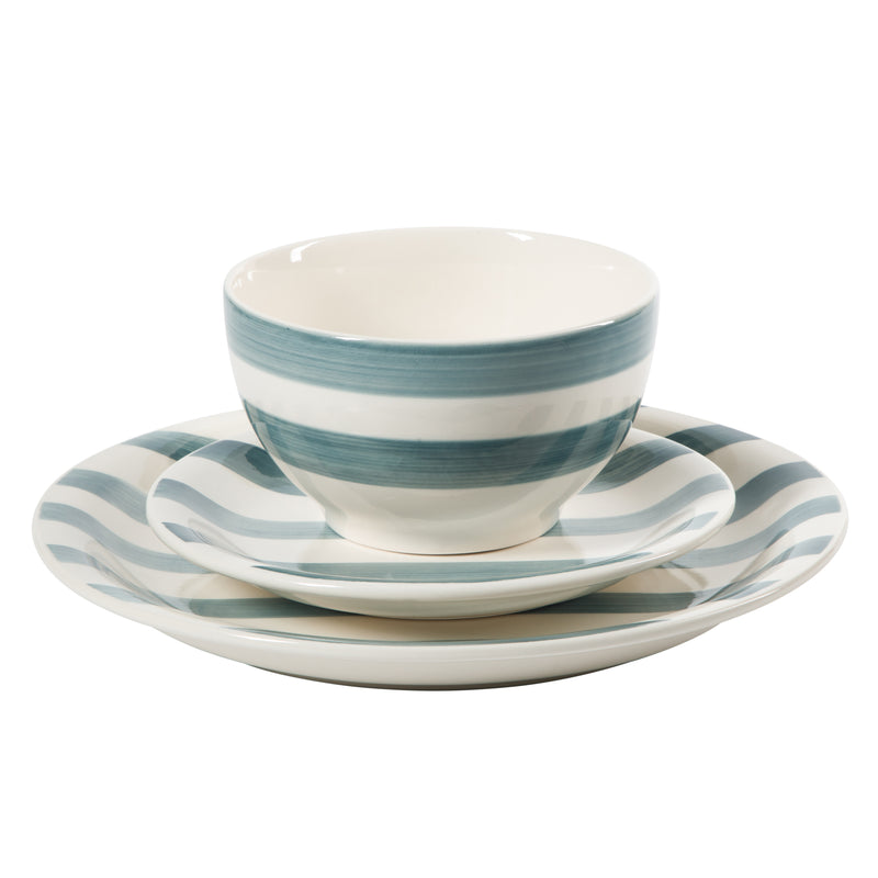Gibson Home Kenwood Shores 12pc Dinnerware Set - Handpainted - Stoneware - Gift Box