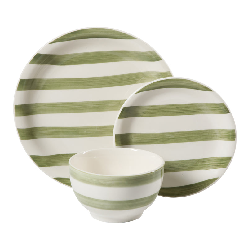 Gibson Home Kenwood Shores 12pc Dinnerware Set - Handpainted - Stoneware - Gift Box