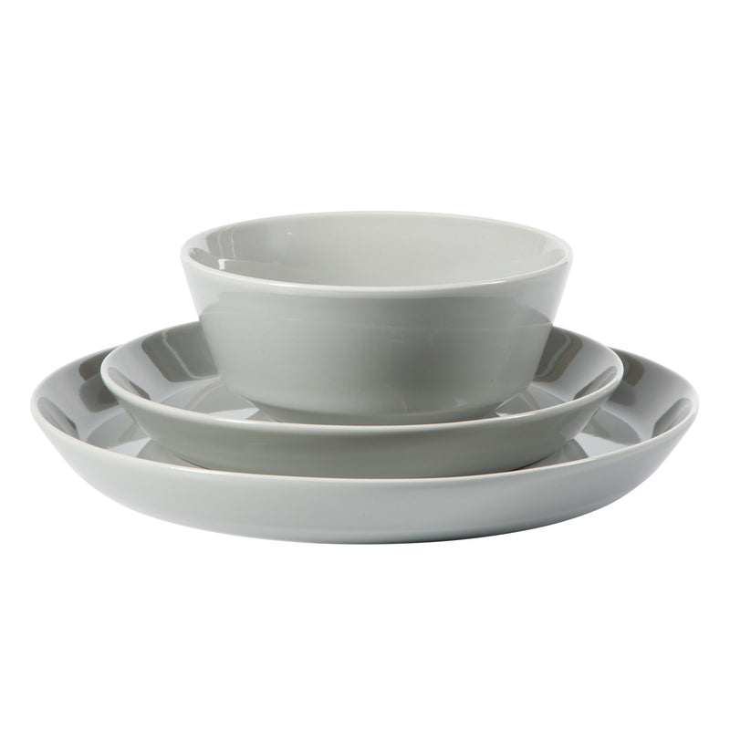 Gibson Elite Sunlit Mist 12pc Dinnerware Set - Solid Color - Stoneware -Gift Box
