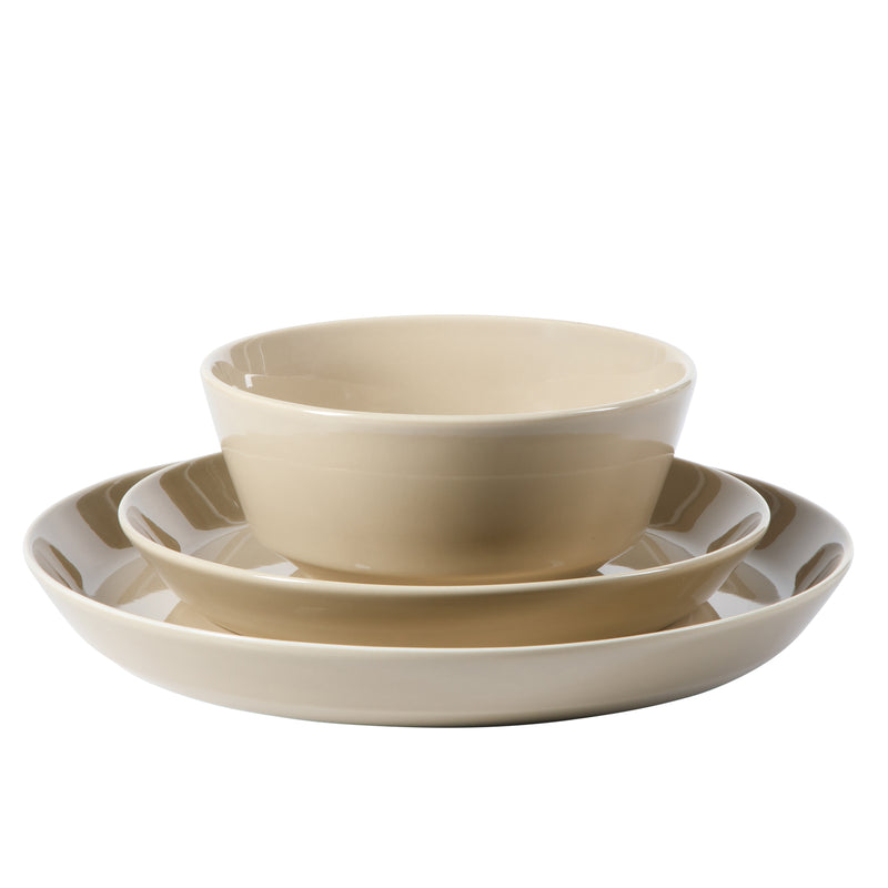 Gibson Elite Sunlit Mist 12pc Dinnerware Set - Solid Color - Stoneware -Gift Box