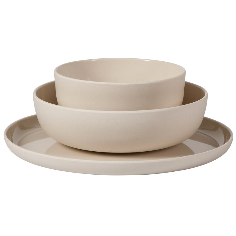 Gibson Home Candy Skies 12pc Wheatstraw Dinnerware Set - Solid Color - 2800G - Gift Box