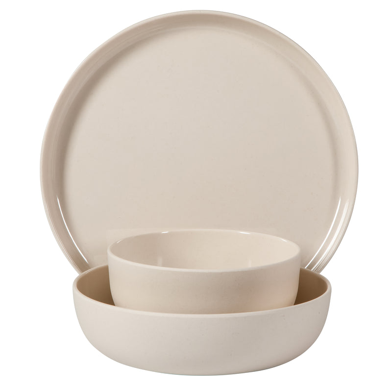 Gibson Home Candy Skies 12pc Wheatstraw Dinnerware Set - Solid Color - 2800G - Gift Box