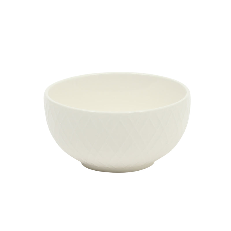 Gibson Home Great Essentials 2pc 4.5" Fruit Bowl Set - Embossed - White - Fine Ceramic -Color Sleeve