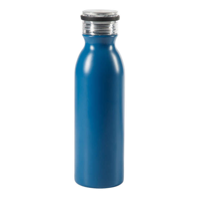 Gibson Home Marina 20oz Stainless Steel Thermal Bottle w/ Lid - Double Wall - Matte - Cream - Color Sleeve