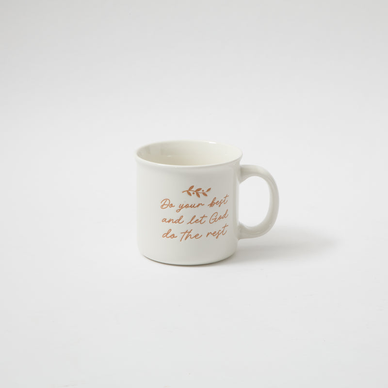 Gibson Home Daily Wisdom 21 oz Mug - 4 Assorted Designs - Wax Relief - Fine Ceramic - Open Stock