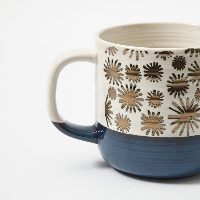 Gibson Home Spruce Garden 17oz Mug - 4 Assorted Designs - Wax Relief - Stoneware - Open Stock w/ UPC Label