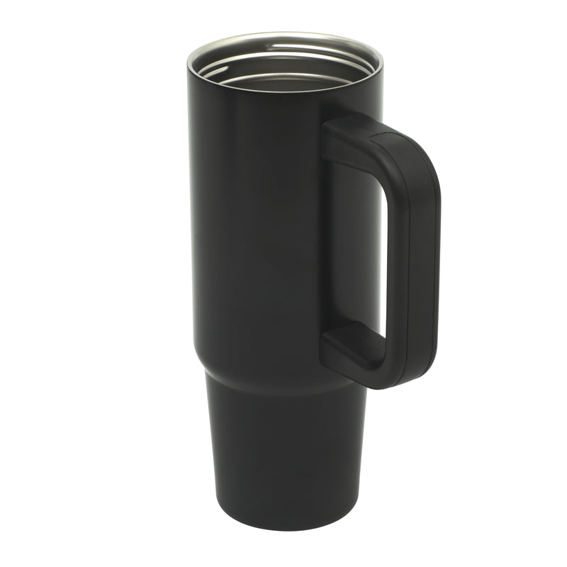 Gibson Home Marina 29 oz Double Wall Stainless Steel Tumbler w/ Handle and Straw - Open Stock w/ Color Sleeve