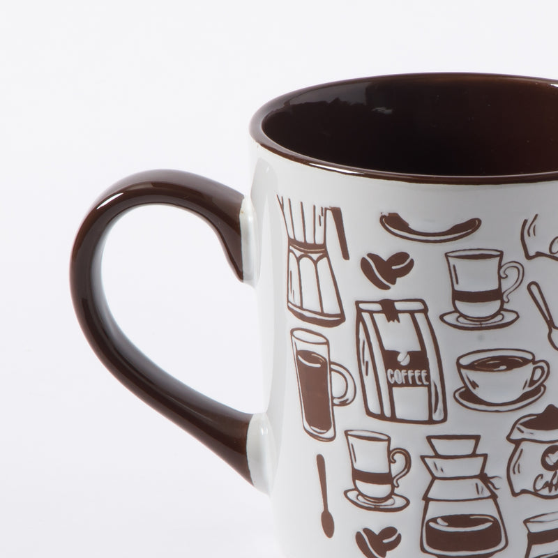 Mr. Coffee Vintage Brew 18 oz Mug - Wax Relief - Stoneware - Open Stock w/ U-Label