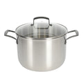 Babish 8qt Triply Stainless Steel Stockpot w/ Glass Lid & Black PVD Handle - Color Sleeve w/ Remailer