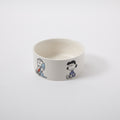 Peanuts Snack Time 6" Pet Bowl - Snoopy and Woodstock - Decorated - Stoneware - Open Stock w/ UPC Label
