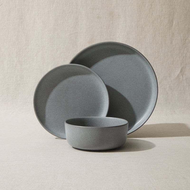 Soho Lounge Bryant Park 12pc Dinnerware Set - Reactive Glaze - Stoneware - Gift Box