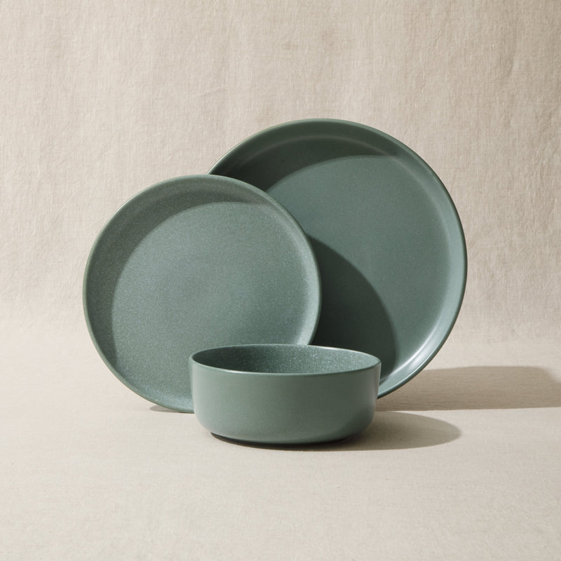 Soho Lounge Bryant Park 12pc Dinnerware Set - Reactive Glaze - Stoneware - Gift Box