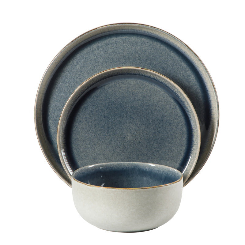 Gibson Elite Earnestville 12pc Dinnerware Set - Reactive Glaze - Stoneware - Gift Box