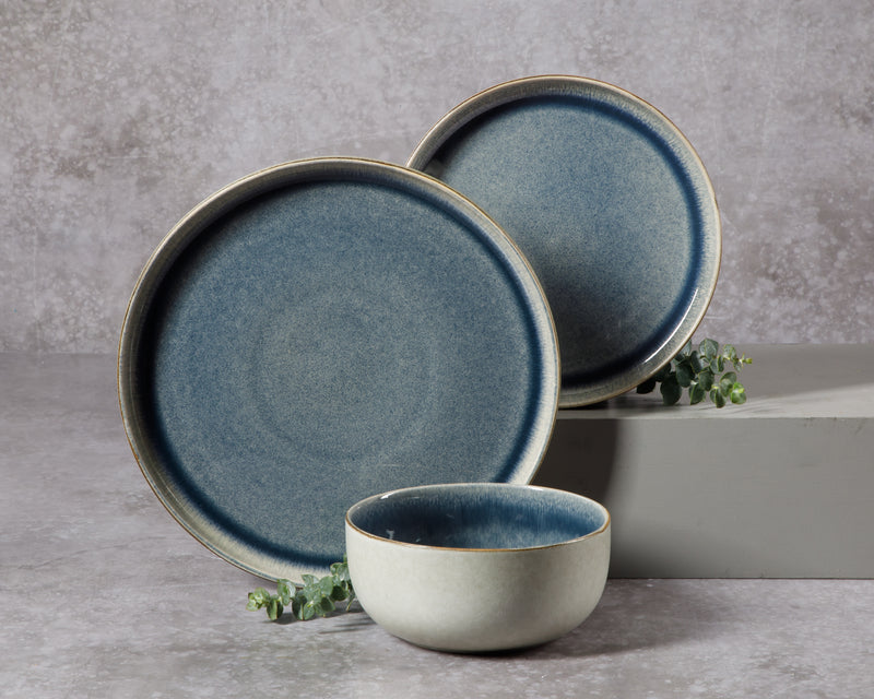 Gibson Elite Earnestville 12pc Dinnerware Set - Reactive Glaze - Stoneware - Gift Box