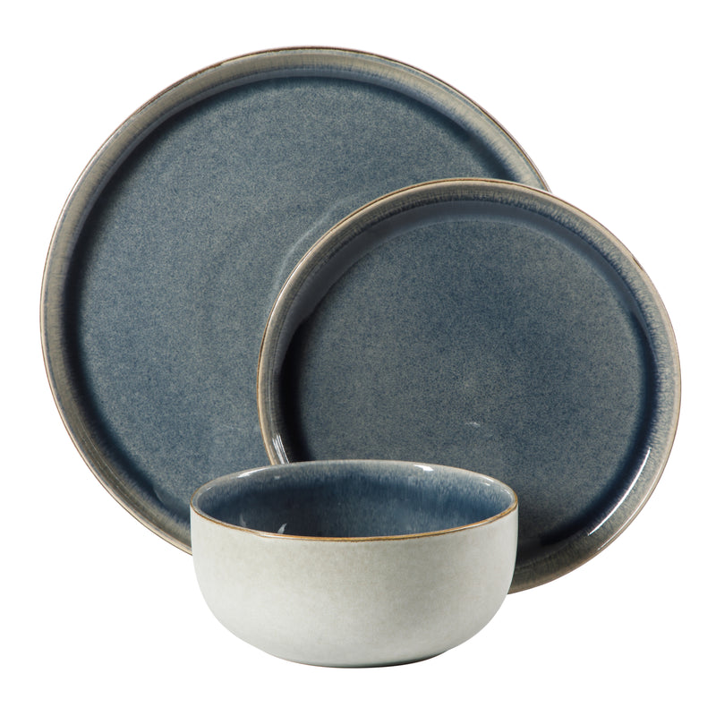 Gibson Elite Earnestville 12pc Dinnerware Set - Reactive Glaze - Stoneware - Gift Box