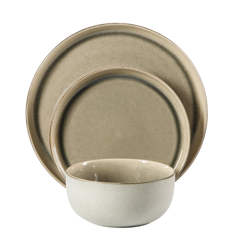 Gibson Elite Earnestville 12pc Dinnerware Set - Reactive Glaze - Stoneware - Gift Box