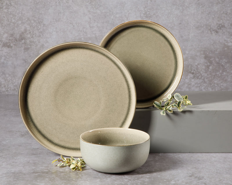 Gibson Elite Earnestville 12pc Dinnerware Set - Reactive Glaze - Stoneware - Gift Box